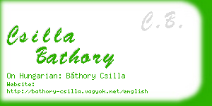 csilla bathory business card